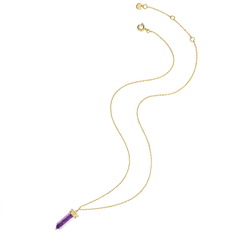 Kette Sterling Silber gelbgold Amethyst