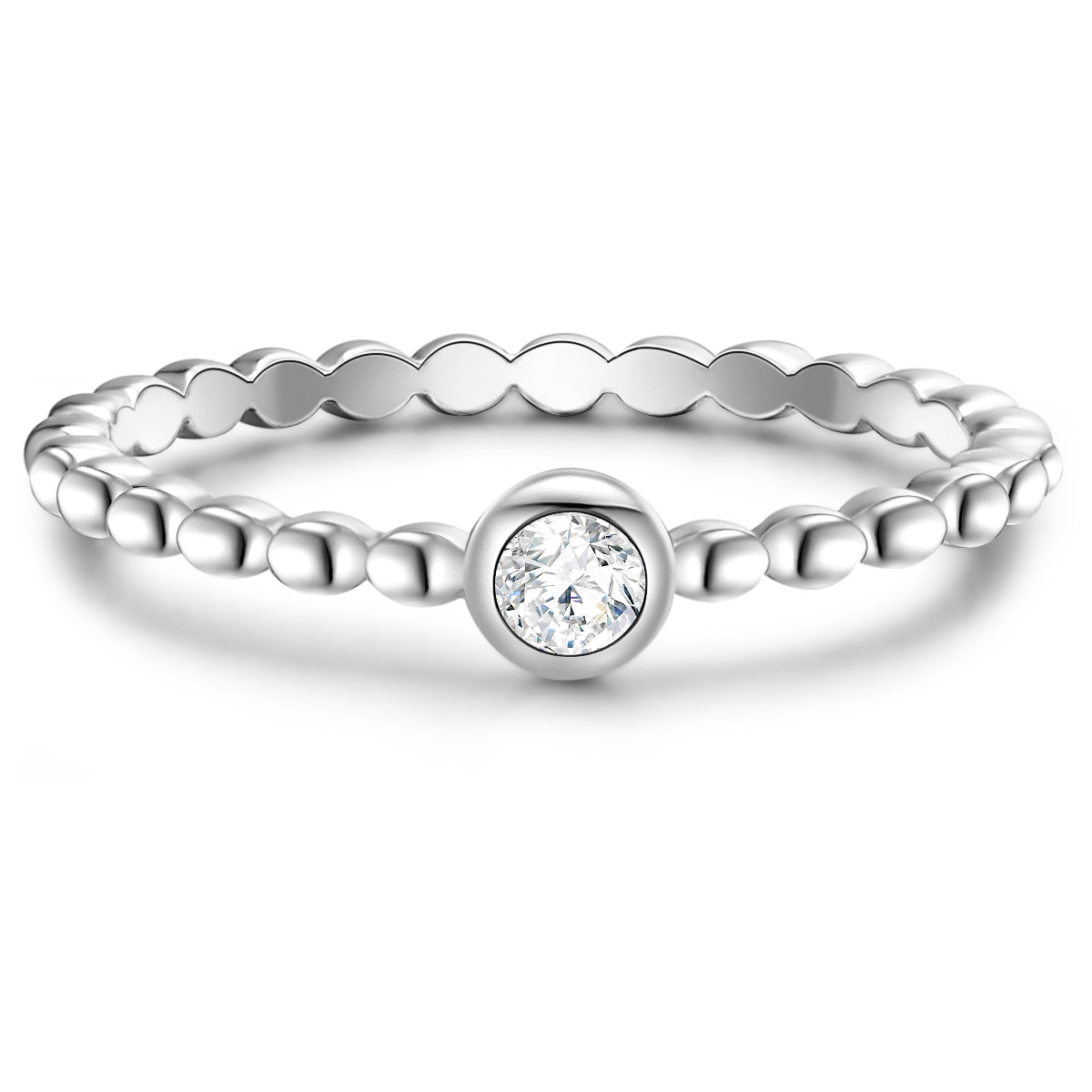 Ring Sterling Silber Zirkonia weiß
