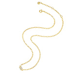 Kette mit Anhänger Sterling Silber gelbgold Zirkonia weiß