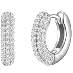 Creolen Sterling Silber Zirkonia weiß