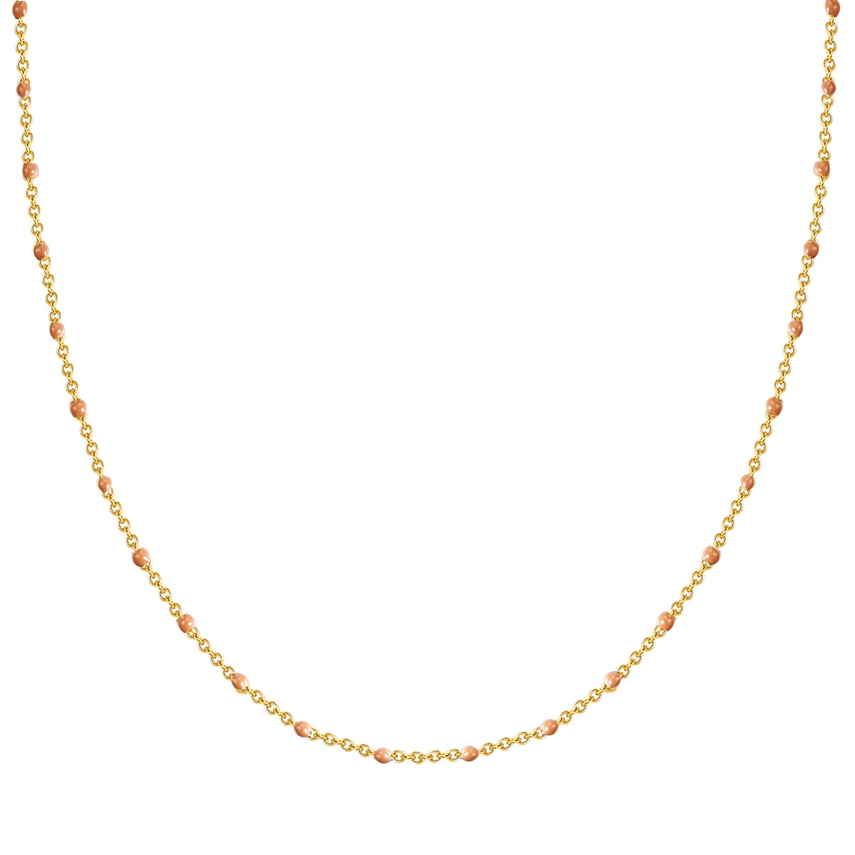 Kette Sterling Silber gelbgold Emaille orange