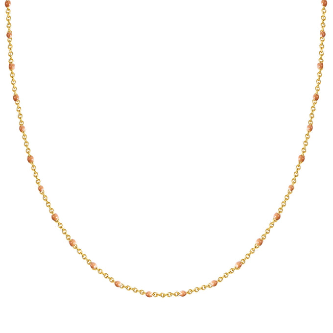 Kette Sterling Silber gelbgold Emaille orange