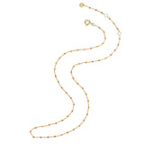 Kette Sterling Silber gelbgold Emaille orange