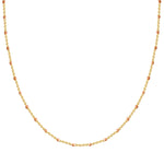 Kette Sterling Silber gelbgold Emaille orange