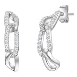 Creolen Sterling Silber Zirkonia weiß