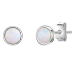 Ohrstecker Sterling Silber Opal (synth.)