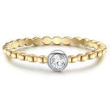 Ring Sterling Silber bicolor Zirkonia weiß