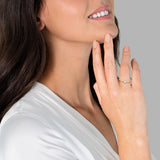 Ring Sterling Silber bicolor Zirkonia weiß