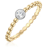 Ring Sterling Silber bicolor Zirkonia weiß