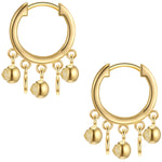 Creolen Sterling Silber gelbgold Mondstein