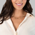 Kette Sterling Silber gelbgold Bergkristall