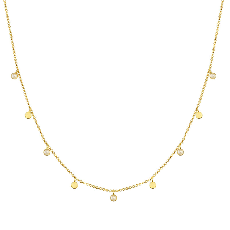 Kette Sterling Silber gelbgold Bergkristall