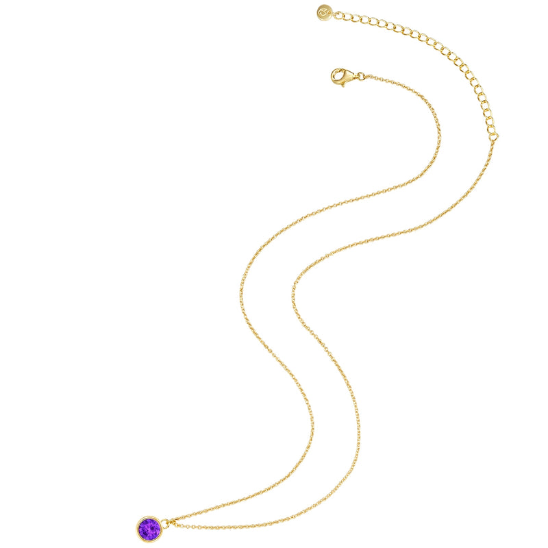 Kette Sterling Silber gelbgold Amethyst