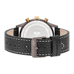 Herren Chronograph gelbgold Echtleder schwarz