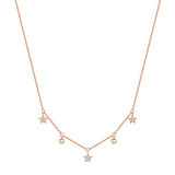 Kette mit Anhänger Edelstahl roségold Preciosa weiß