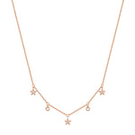 Kette mit Anhänger Edelstahl roségold Preciosa weiß
