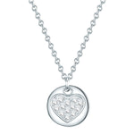 Kette mit Anhänger Edelstahl Preciosa weiß