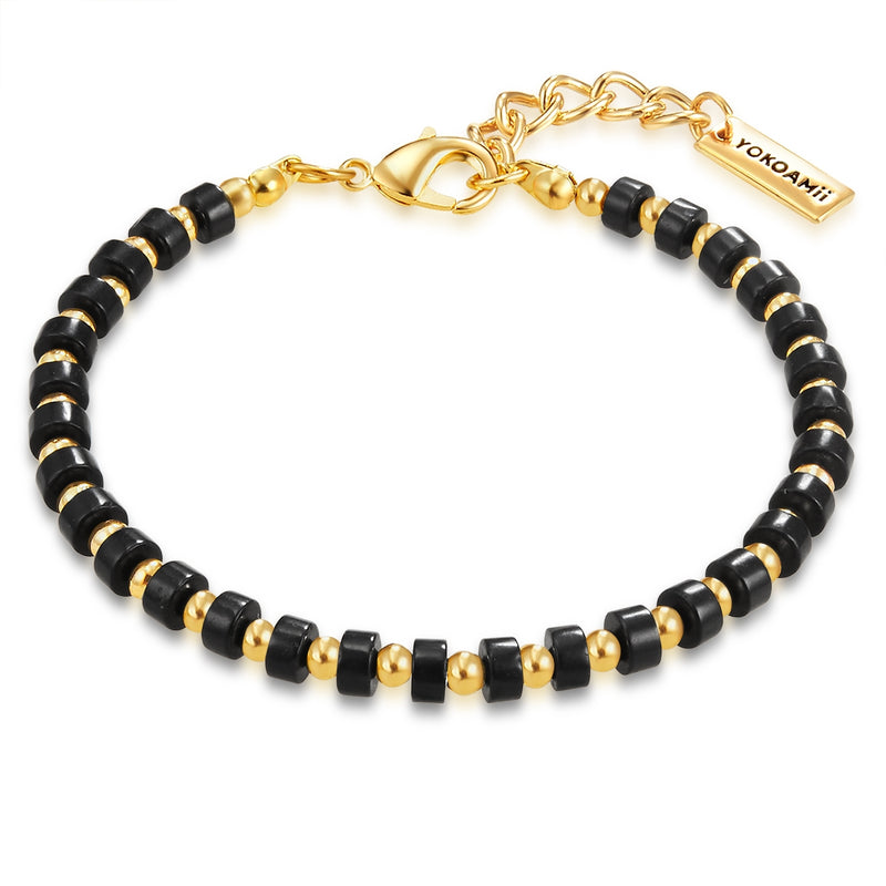 Armband gelbgold schwarz