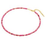 Kette gelbgold rosa