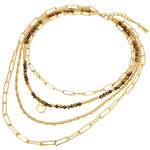 Kette gelbgold braun