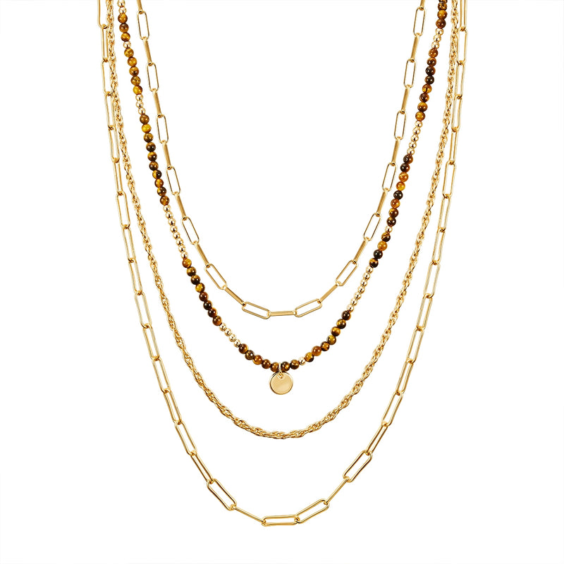 Kette gelbgold braun
