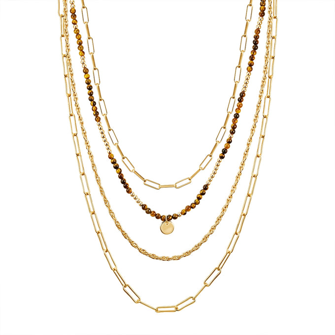Kette gelbgold braun