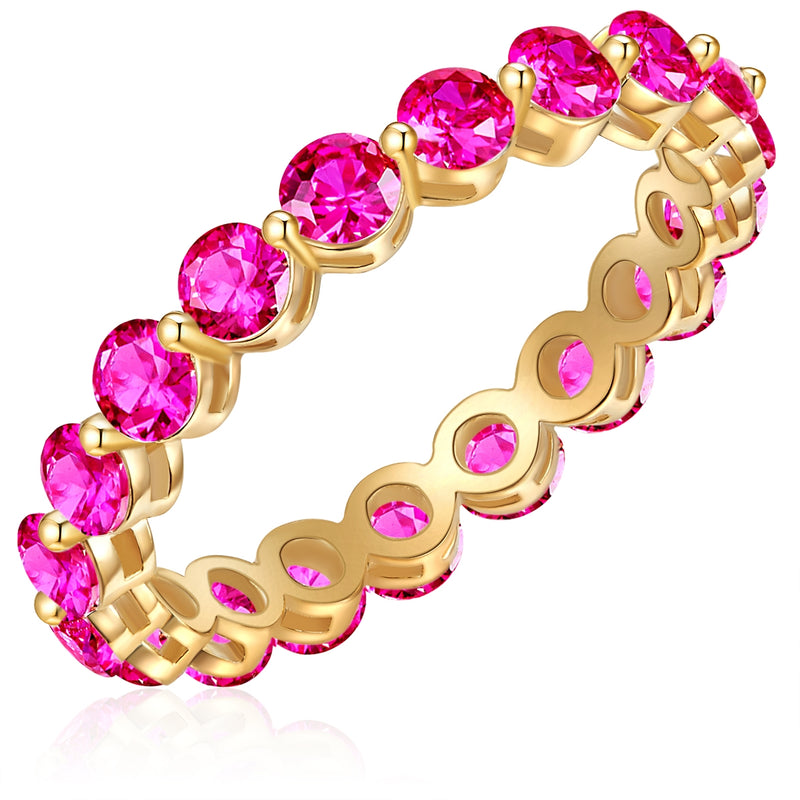 Ring gelbgold Kristall rosa