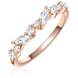 Ring Sterling Silber roségold Zirkonia weiß