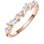 Ring Sterling Silber roségold Zirkonia weiß