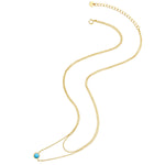 Kette mit Anhänger Sterling Silber gelbgold Türkis (rek.)