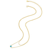 Kette mit Anhänger Sterling Silber gelbgold Türkis (rek.)