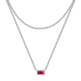 Kette mit Anhänger Sterling Silber Korund