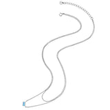 Kette mit Anhänger Sterling Silber Zirkonia hellblau