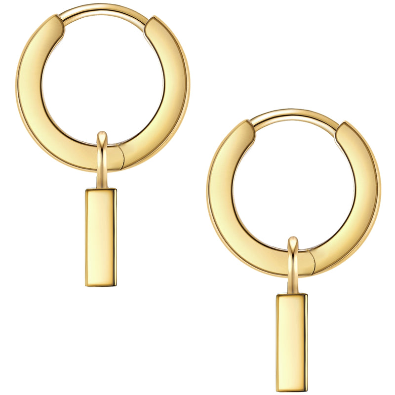 Creolen Sterling Silber gelbgold Zirkonia hellblau