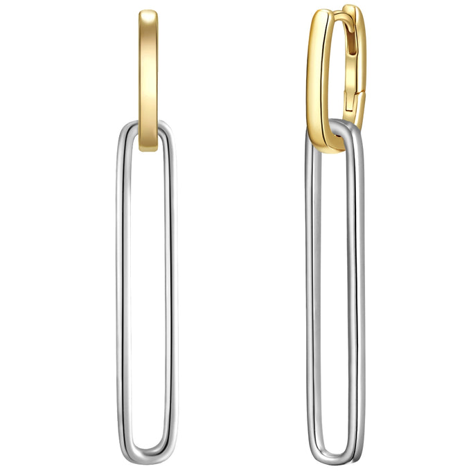 Creolen Sterling Silber bicolor
