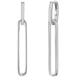 Creolen Sterling Silber Zirkonia weiß