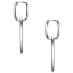 Creolen Sterling Silber Zirkonia weiß