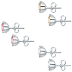 3er Set Ohrstecker verziert mit Kristallen von Swarovski® bunt