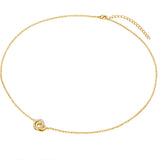 Kette mit Anhänger gelbgold verziert mit Kristallen von Swarovski® weiß