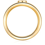 Ring gelbgold verziert mit Kristallen von Swarovski® weiß