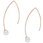 Ohrhänger roségold Muschelkernperle weiß