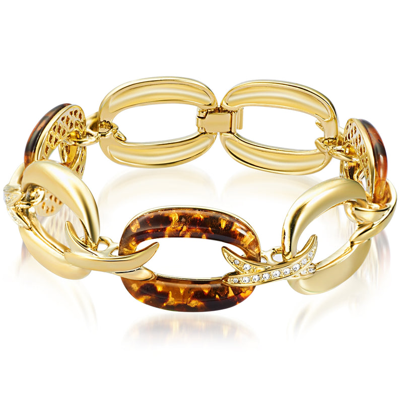 Armband gelbgold verziert mit Kristallen von Swarovski® weiß