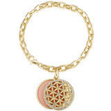 Armband gelbgold Glaskristall weiß