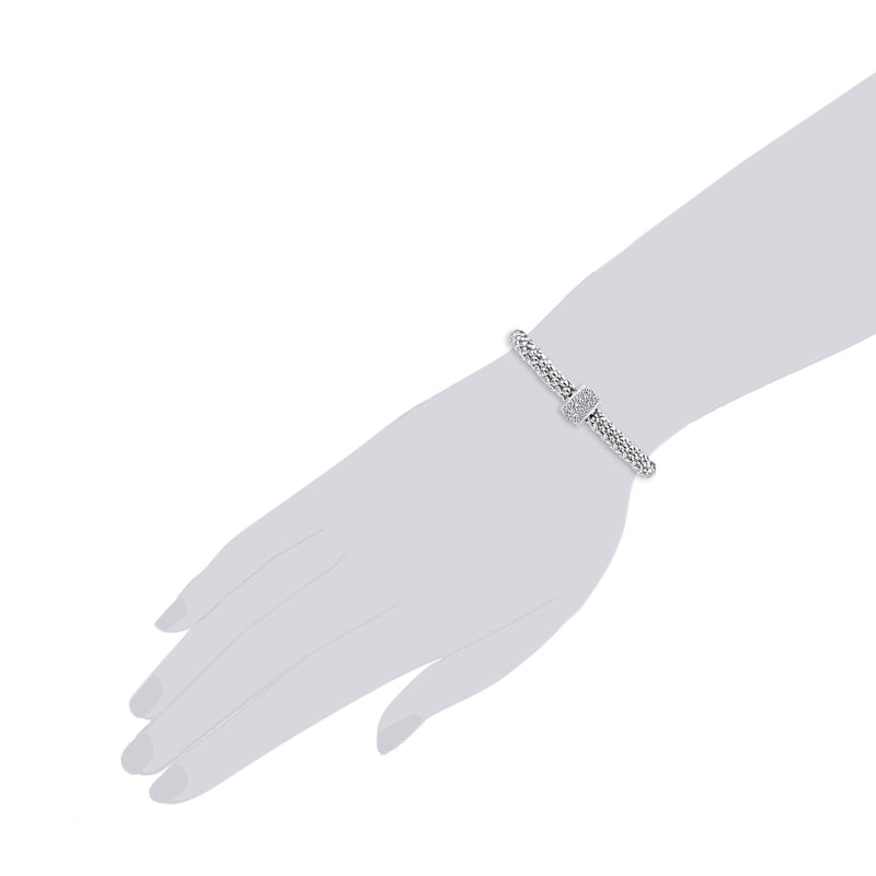 Armband Glaskristall weiß