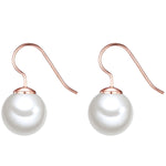 Ohrhänger roségold Muschelkernperle weiß