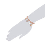 Armband roségold Muschelkernperle weiß Zirkonia weiß
