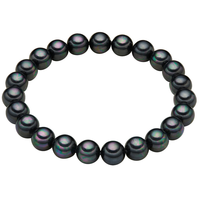Armband Muschelkernperle anthrazit