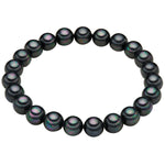 Armband Muschelkernperle anthrazit