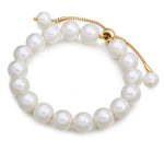 Armband gelbgold Muschelkernperle weiß