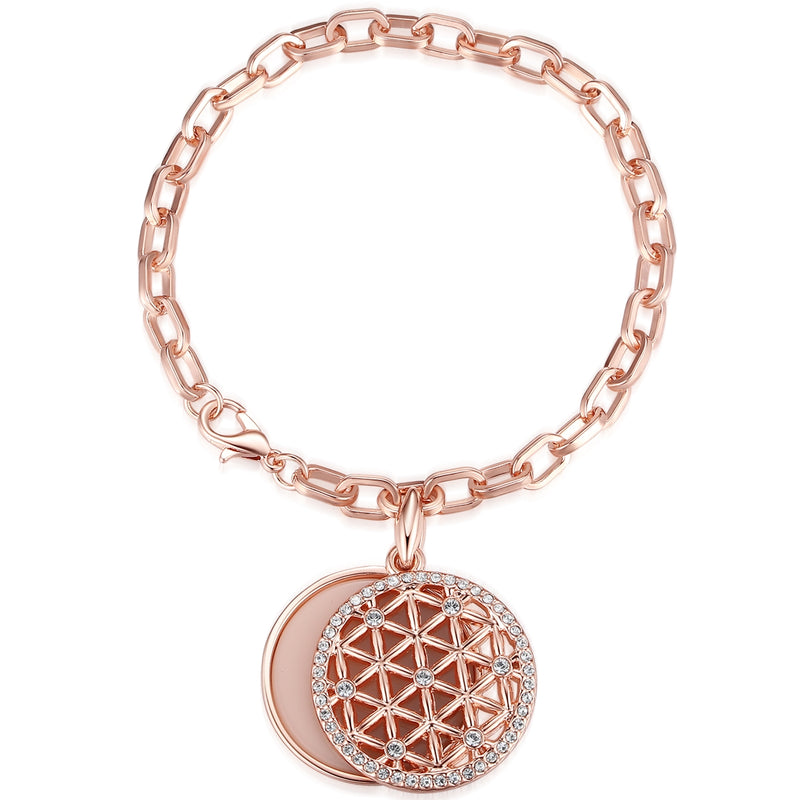 Armband roségold verziert mit Kristallen von Swarovski® weiß